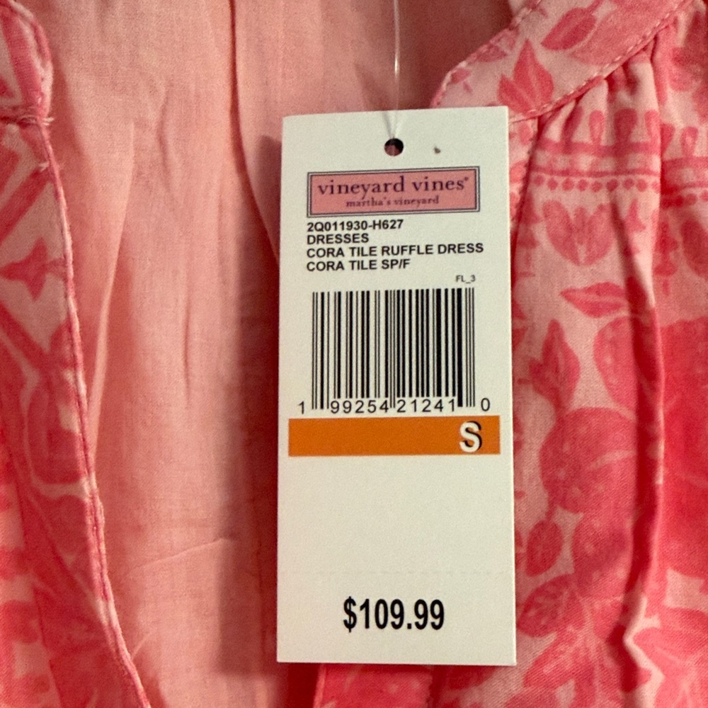 Vineyard Vines Pink Patterned Dress - Picture 7 of 8
